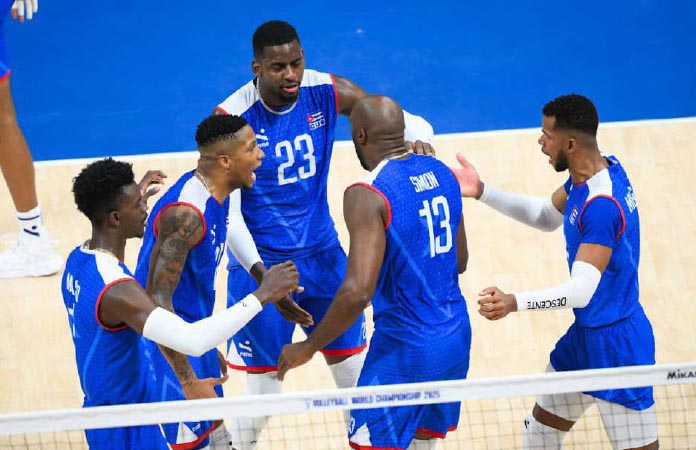Cuba derrota a Colombia en mundial de voleibol