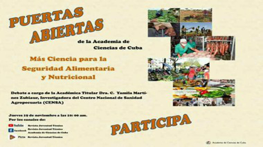 Academia de Ciencias de Cuba (ACC) celebrará hoy jueves, vía on-line, otra edición de sus Puertas Abiertas