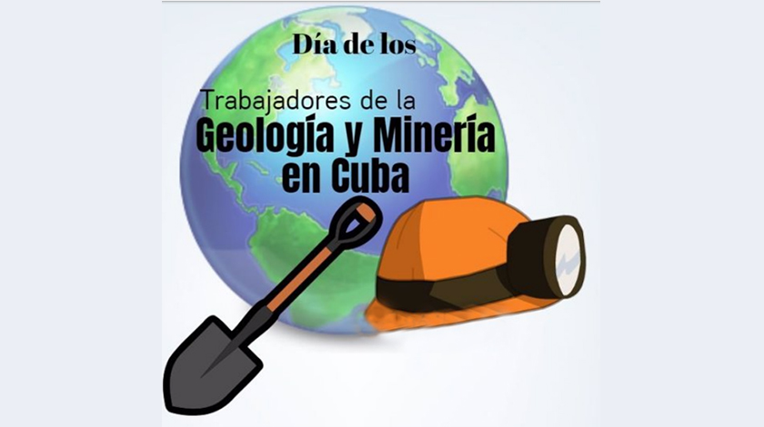 Banner alegórico al día de los trabajadores del sector geólogo-minero su día 