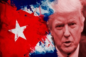 Imagen de Donald Trump y la bandera cubana