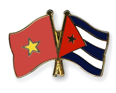 Banderas de Vietnam y Cuba 