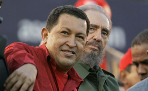 Fidel Castro y Hugo Chávez