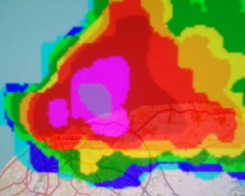 Tormenta local severa con caída de granizo en La Habana