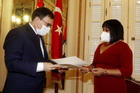 Recibe vicecanciller cubana Copias de Estilo del Embajador de la República de Turquía 