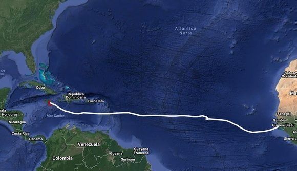 La huella de Isaac y sus remanentes hasta las primeras horas del día 17/Tropical Atlantic.