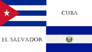 Banderas del El Salvador y Cuba