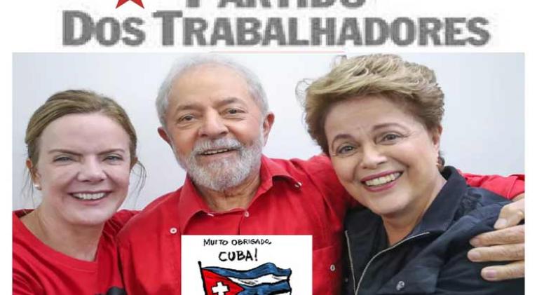 Partido de los Trabajadores de Brasil agradece a Cuba por atenciones brindadas a Lula Partido de los Trabajadores de Brasil agradece a Cuba por atenciones brindadas a Lula