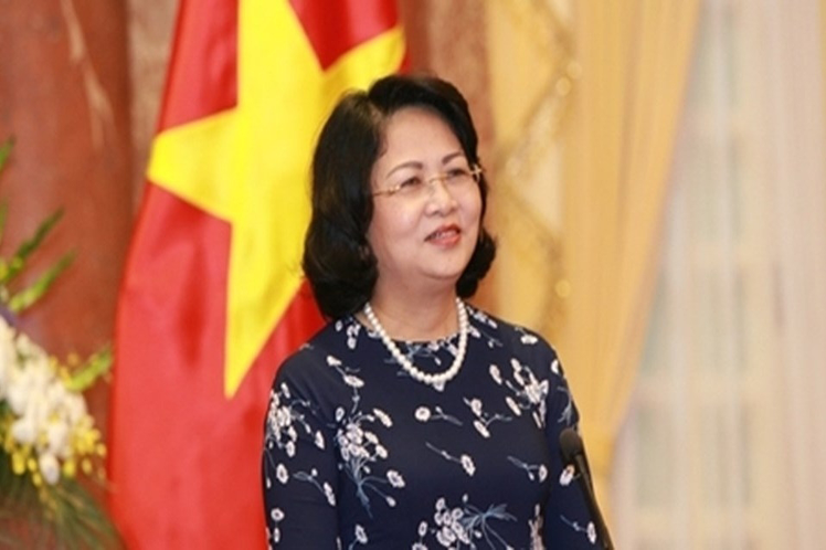 La vicepresidenta de Vietnam, Dang Thi Ngoc Thinh
