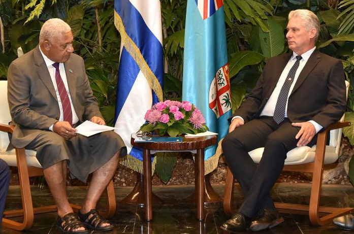 Recibe Díaz-Canel al Primer Ministro de Fiji