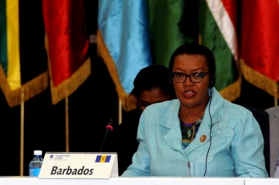 La presidenta de la Comunidad del Caribe (Caricom), Maxine Macclean