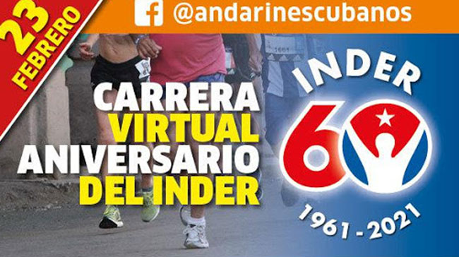 Carrera virtual 60 aniversario del INDER
