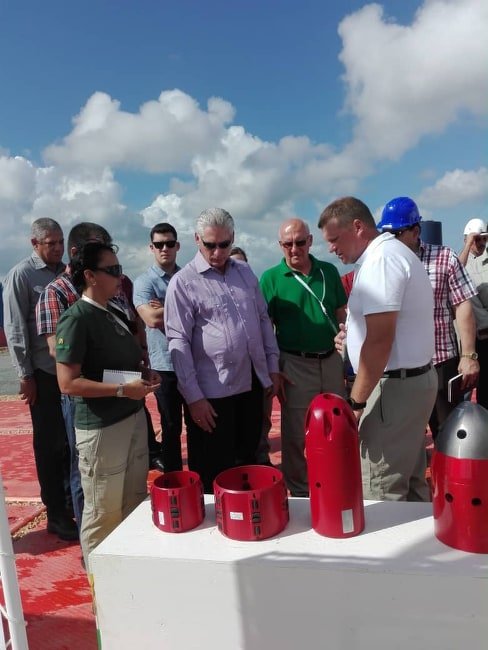 Presidente cubano visita obras energéticas en Santa Cruz del Norte