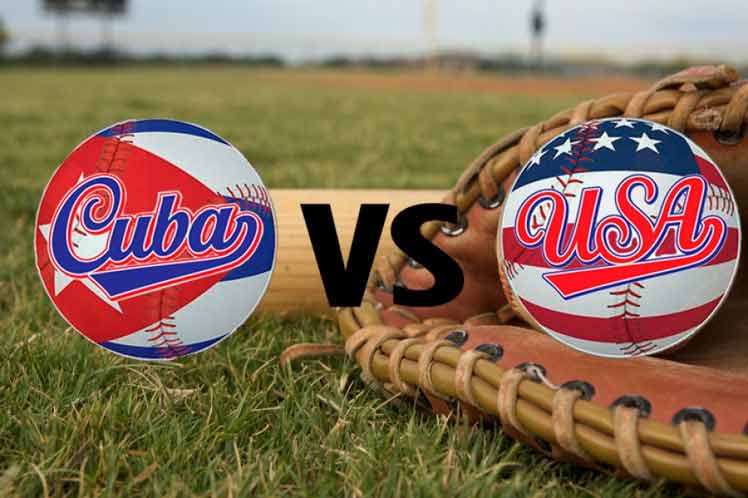 Cuba vs Estados Unidos en tope beisbolero