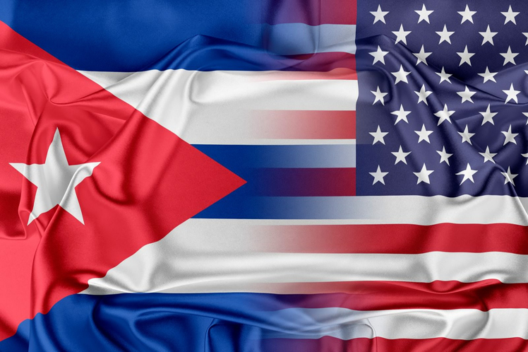 Banderas de Cuba y Estados Unidos Banderas de Cuba y Estados Unidos