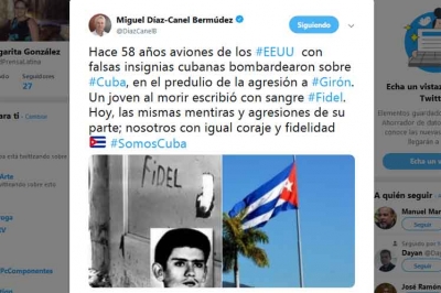 Díaz-Canel recuerda bombardeos de EE.UU sobre territorio cubano 