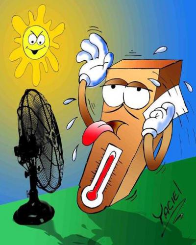 Caricatura alegórica al calor