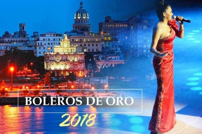 Banner alegórico al Festival Boleros de Oro 2018