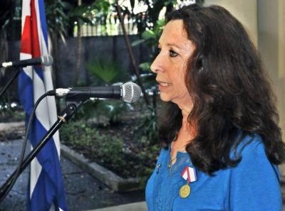Alicia Jrapko, codirectora de Red Nacional de Solidaridad con Cuba
