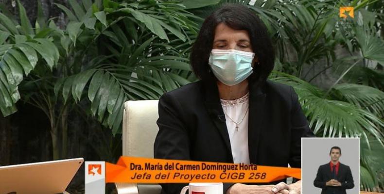 María del Carmen Domínguez, jefa del proyecto 258 del Centro de Ingeniería Genética y Biotecnología