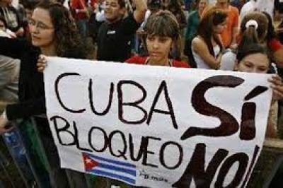 Cubanos en Miami contra el bloqueo