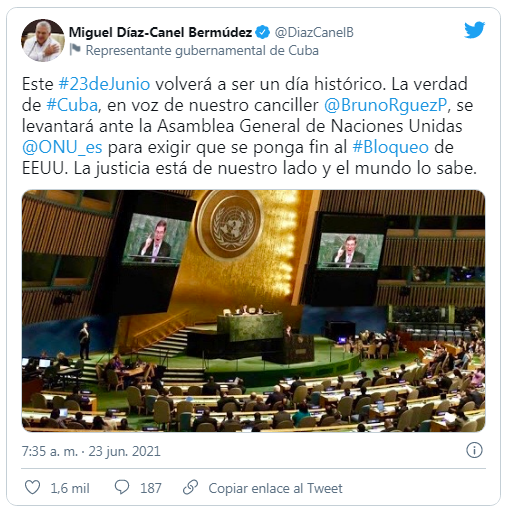 La verdad de Cuba se levantará ante la Asamblea General de Naciones Unidas