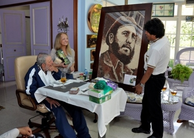 Fidel y Evo Morales