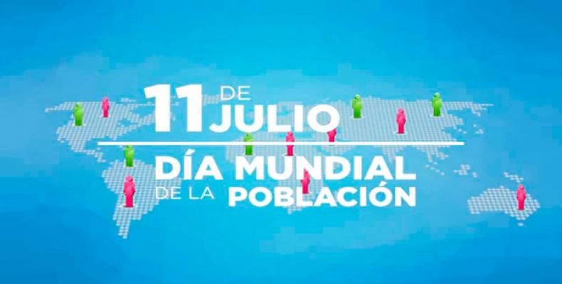 Banner alegórico al Día Mundial de la Población