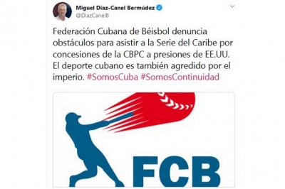 Denuncia Díaz-Canel acciones de EE.UU. contra deporte cubano