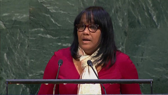 La embajadora Anayansi Rodriguez Camejo, Representante Permanente de Cuba ante las Naciones Unidas