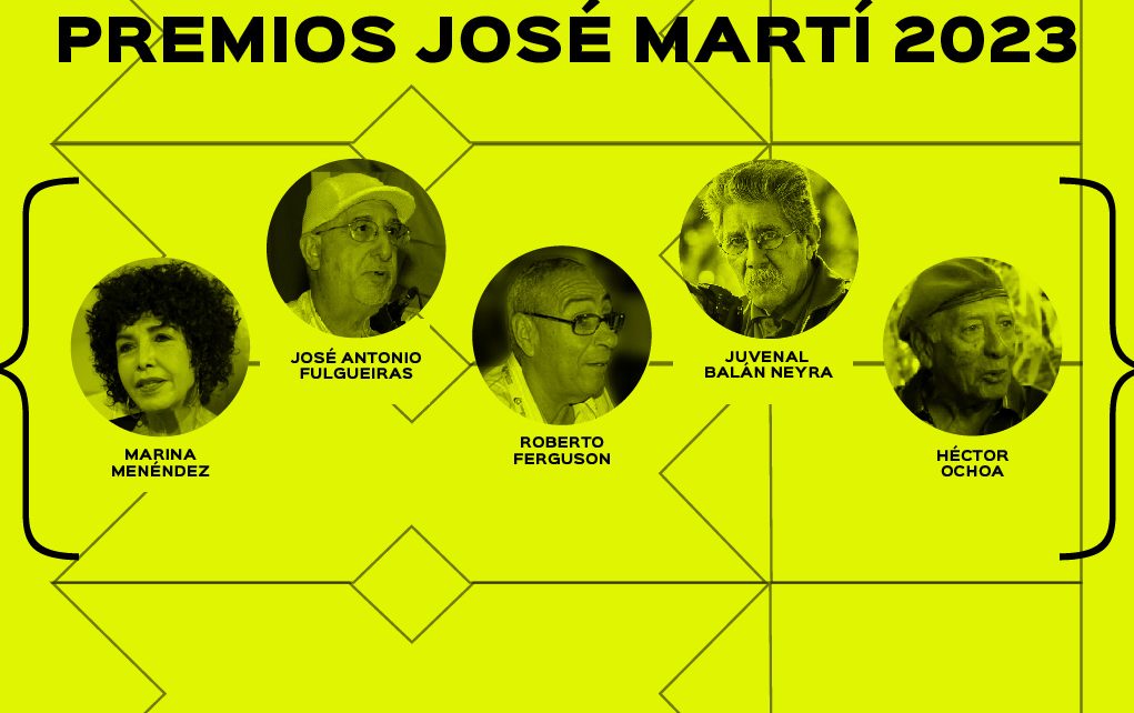 ganadores de los premios José Martí por la obra de toda la vida y Juan Gualberto Gómez, conferidos por la Unión de Periodistas de Cuba (UPEC).