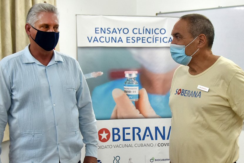 Constata Presidente cubano avances del candidato vacunal Soberana 01 
