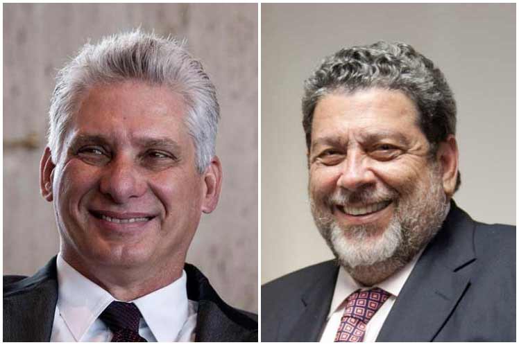 Presidente de Cuba junto a primer ministro Ralph Gonsalves Presidente de Cuba junto a primer ministro Ralph Gonsalves