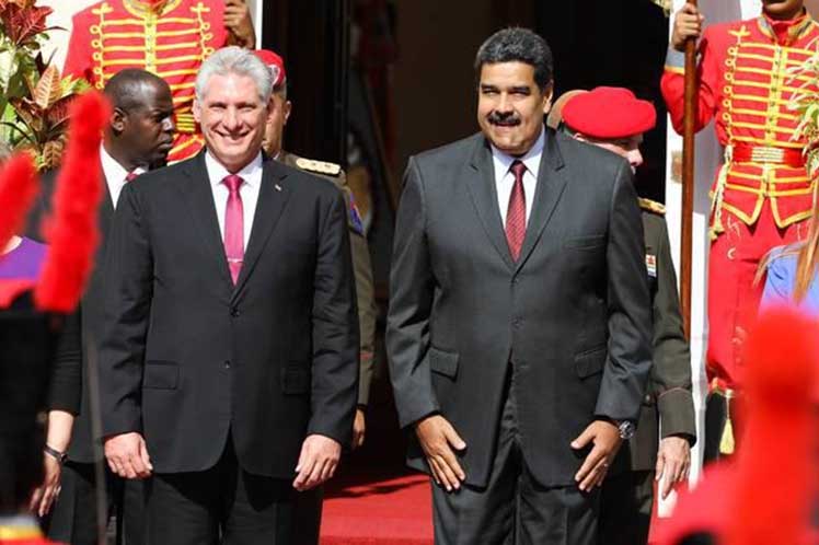 Miguel Díaz-Canel y Nicolás Maduro