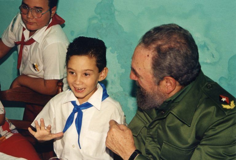 Fidel con el Elián González