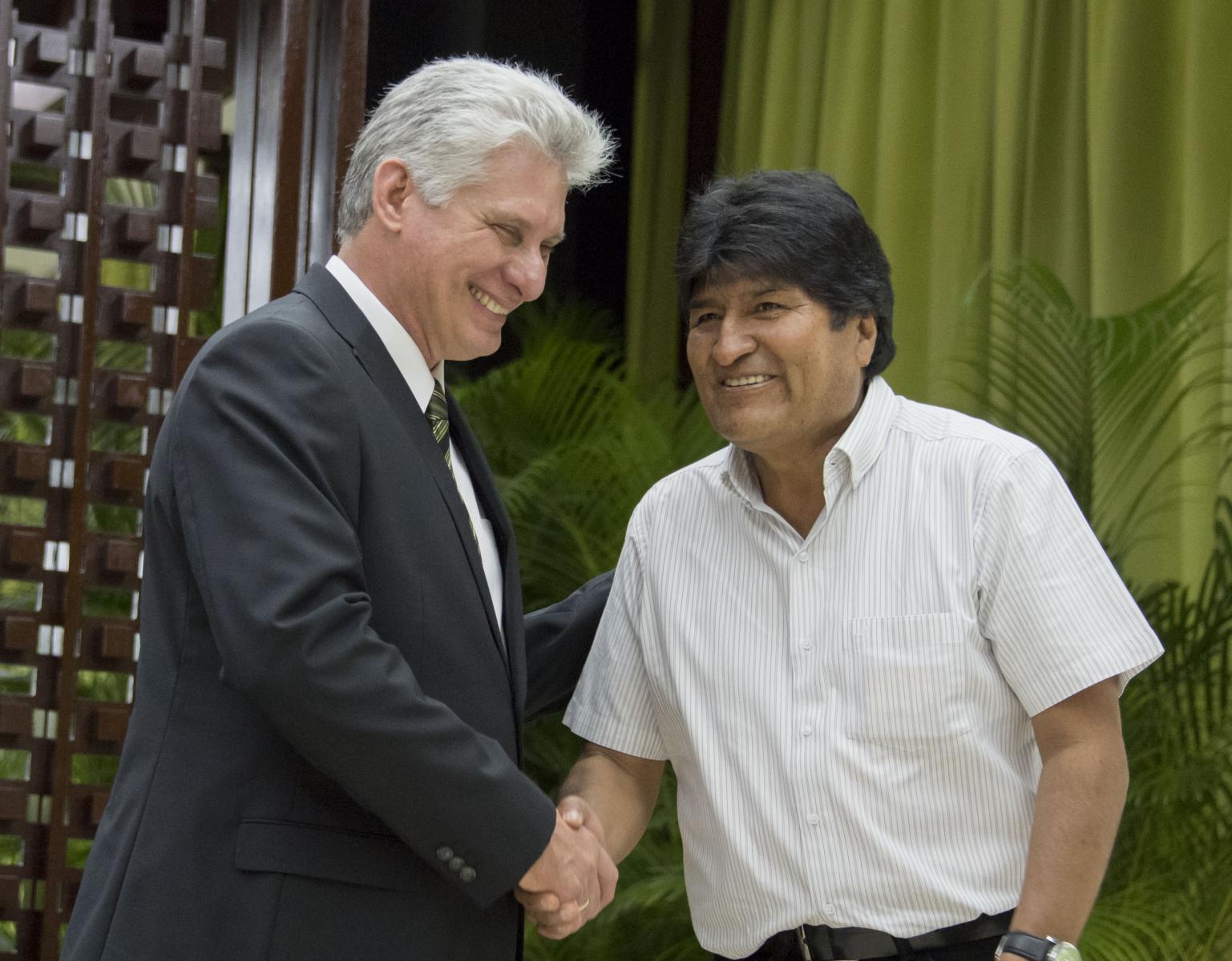 Presidente de Cuba ratifica respaldo a Evo Morales