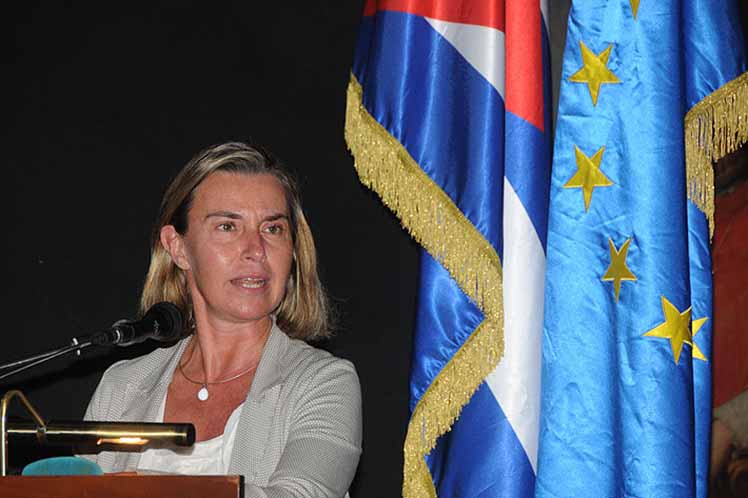 Jefa de la diplomacia de la Unión Europea (UE), Federica Mogherini
