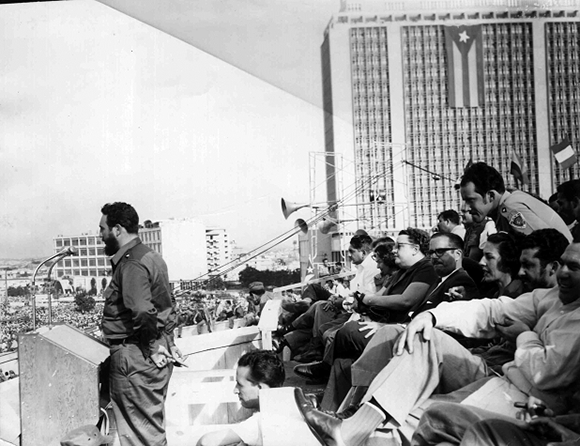 Fidel Castro durante la Segunda Declaración de La Habana, en la Plaza de la Revolución José Martí, 4 de febrero de 1962. Foto: Sitio Fidel Soldado de las Ideas.