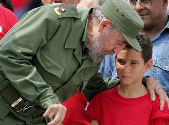 Fidel y el niño Elián.