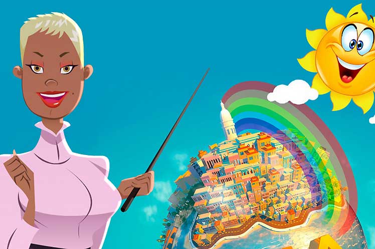 Portada del disco infantil de la popular cantante Haila María Mompié