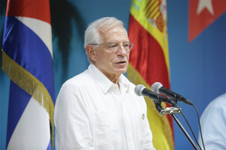 canciller de España, Josep Borrell. Foto: Twitter @CubaMINREX