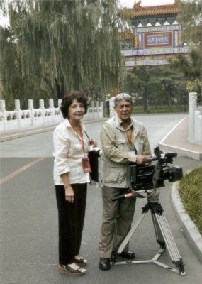 Con la periodista Irma Cáceres