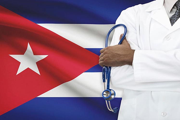 Imagen alegórica a la solidaridad de los médicos cubanos