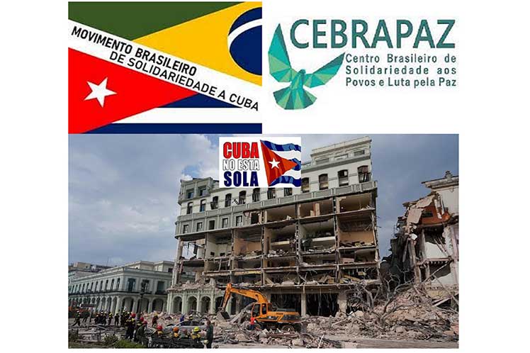 Prosigue en Brasil solidaridad con Cuba tras accidente en hotel