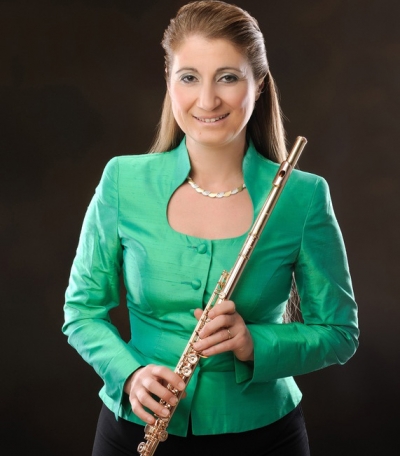 Afamada flautista francesa Sibel Pensel 