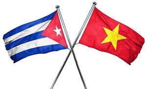 Banderas de Cuba y Vietnamita