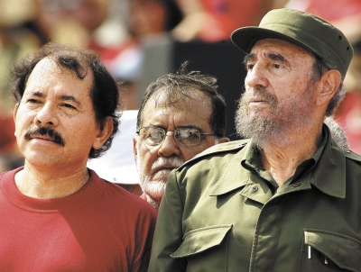 Fidel Castro y Daniel Ortega