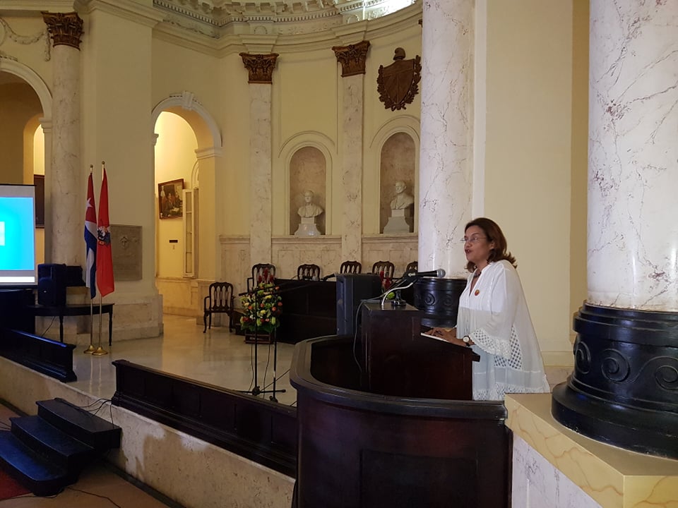 Ministra de Ciencia, Tecnología y Medio Ambiente, Elba Rosa Pérez Montoya 