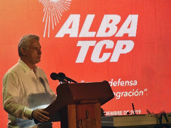 Díaz-Canel en acto político de ALBA-TCP