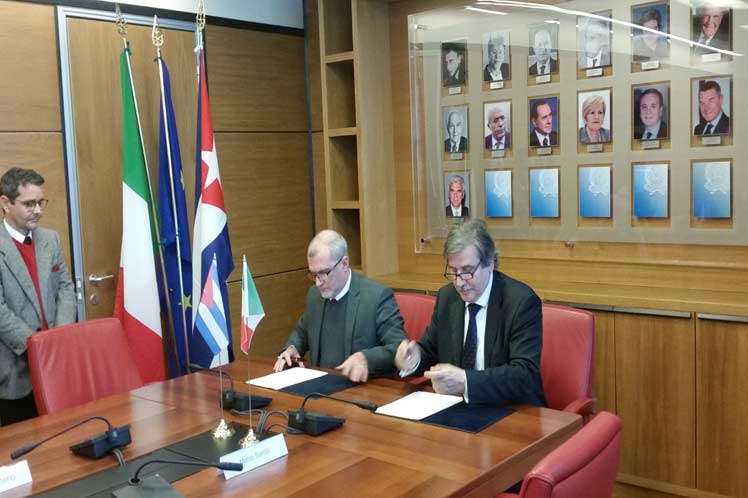 Suscriben Cuba e Italia acuerdo técnico de colaboración científica