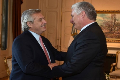Concluye presidente cubano Miguel Díaz-Canel visita a Argentina 